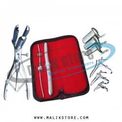 Hegar uterine dilator set 2pcs 3-4, 15-16, mathieu speculum,grave 3pcs, collin 3pcs